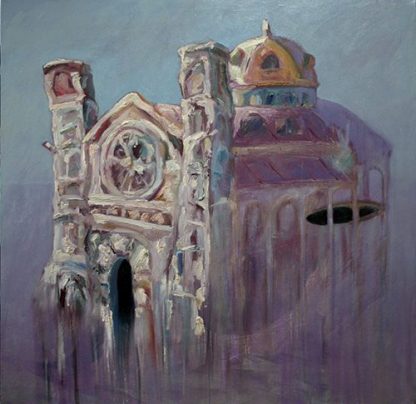 Cattedrale. Pigmenti emulsionati per la pittura a olio su tela. Cristiano Quagliozzi 2017