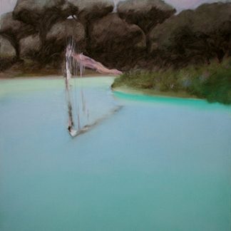 Tuffo (Narciso). Pigmenti emulsionati per la pittura a olio su tela. Cristiano Quagliozzi 2017