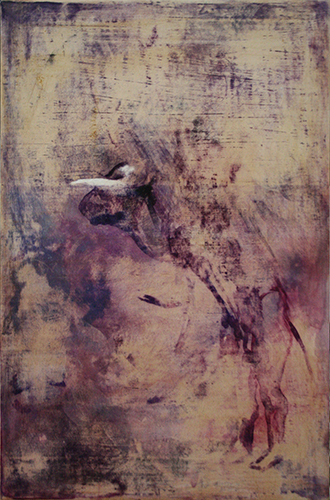 Minotauro. Pigmenti emulsionati con tecniche miste per la pittura a olio su tavola preparata con ricetta del 1400. Cristiano Quagliozzi 2017 (collezione privata)