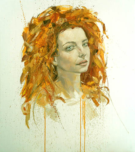 Ritratto di Cristina. Pigmenti emulsionati per la pittura a olio su tela. Roma 2014