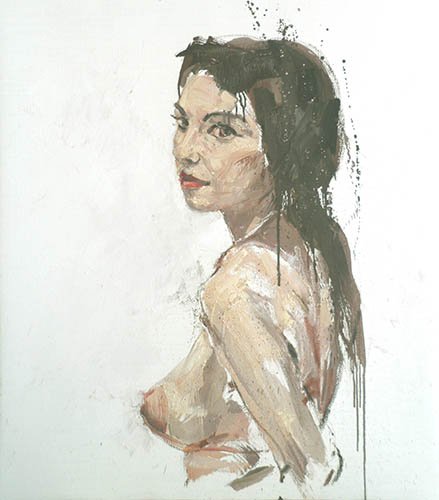 Ritratto di Mariaelena. Pigmenti emulsionati per la pittura a olio su tela. Roma 2014