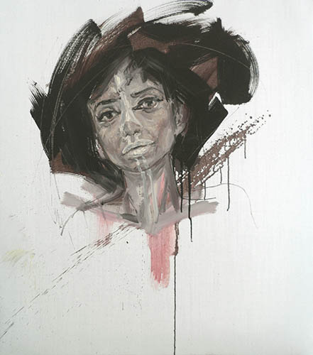 Ritratto di NAZRIT. Pigmenti emulsionati per la pittura a olio su tela. Roma 2014