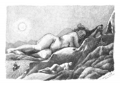 Cristiano Quagliozzi “Il sogno di Damiana”, inchiostro su Carta. Roma 2013 cm 42 x 30. 864 euro