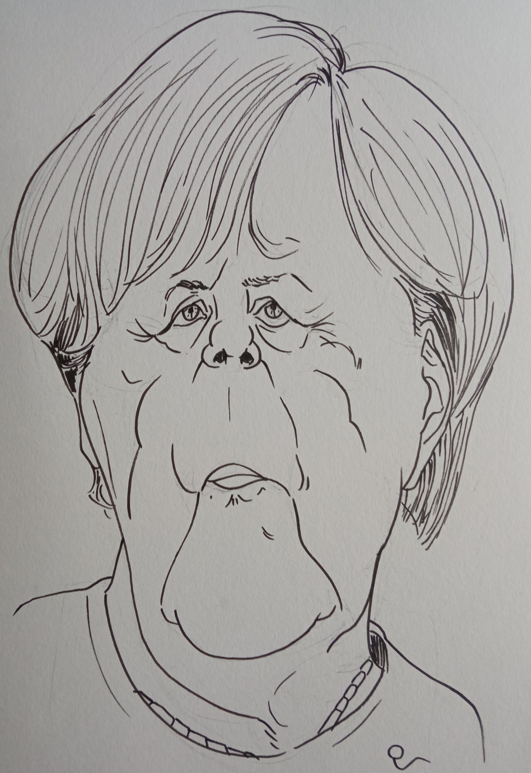 Angela Merkel - politica - Caricatura
