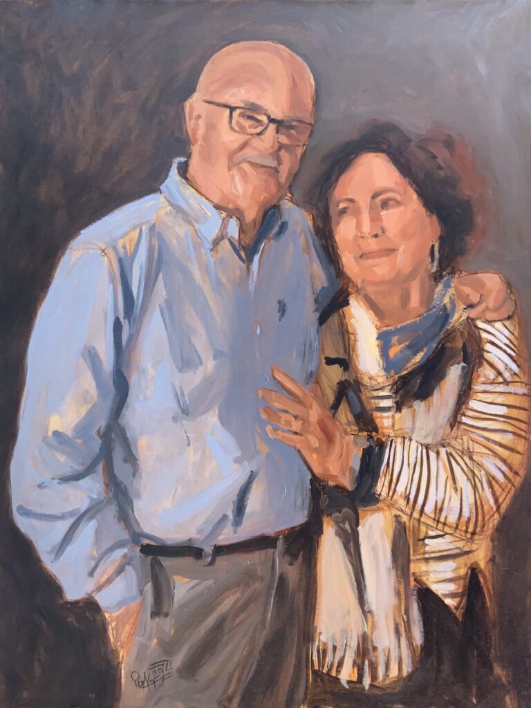 Onofrio e Nicoletta, olio su tela cm 60 x 80. Roma 2023