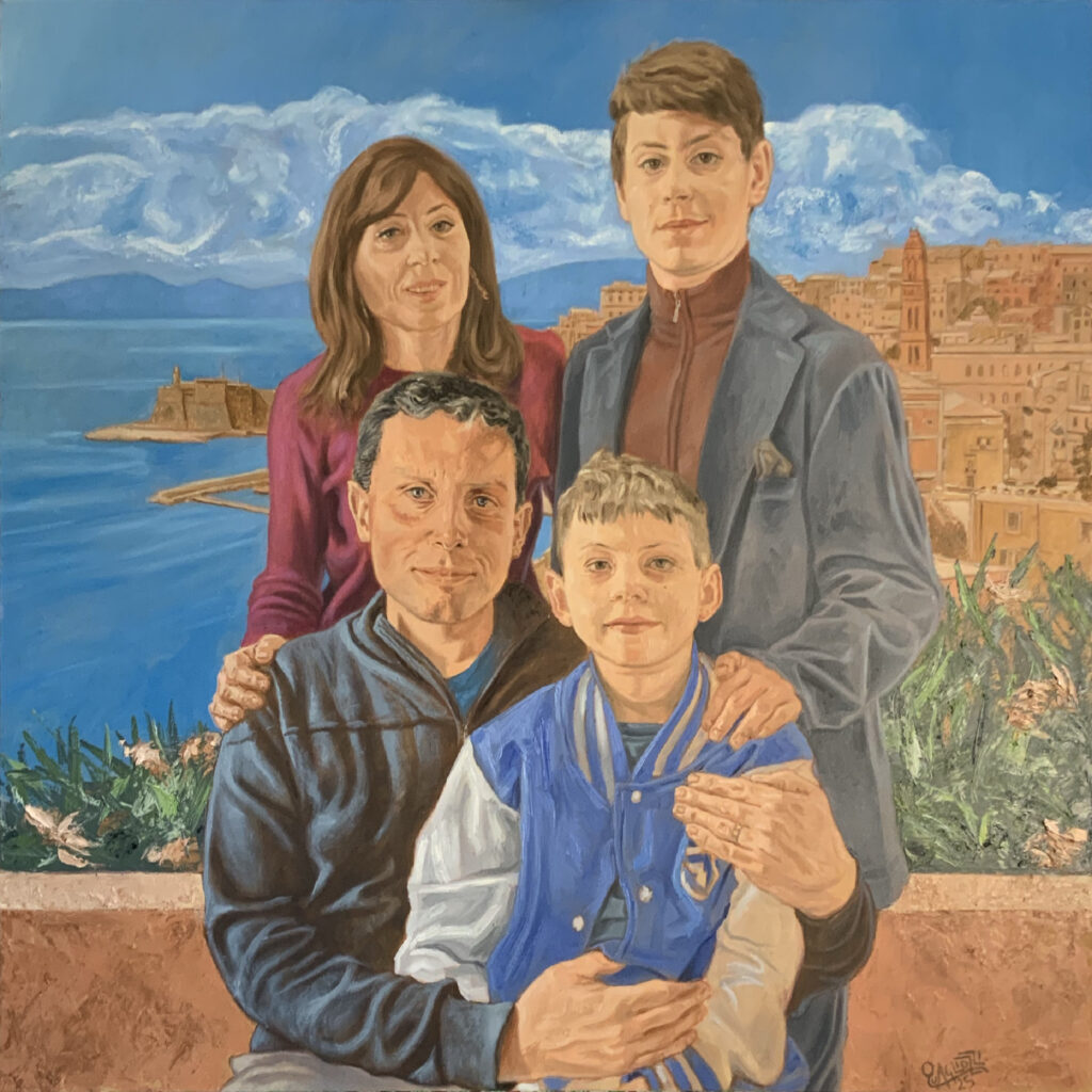 Ritratto della famiglia Forbus, Olio su tela cm 120 x 120, Roma 2024